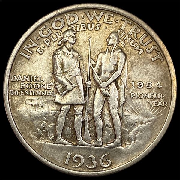 1936 Silver Daniel Boone Half Dollar CLOSELY UNCIRCULATED