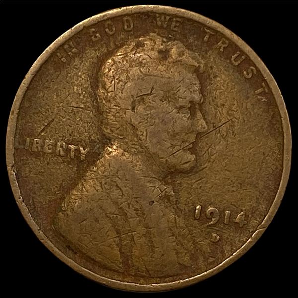 1914-D Lincoln Wheat Cent LIGHTLY CIRCULATED
