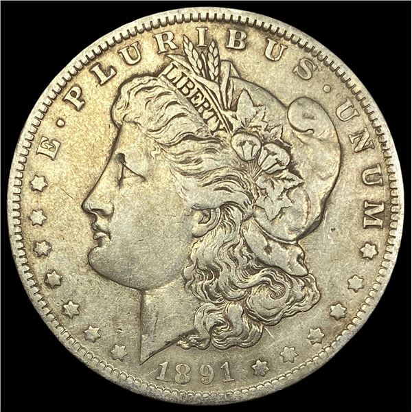 1891-C Morgan Silver Dollar NEARLY UNCIRCULATED