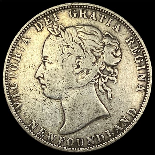 1896 Newfoundland Silver 50 Cents LIGHTLY CIRCULATED