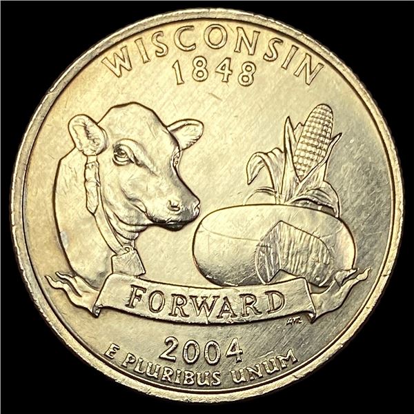 2004-D Wisconsin State Quarter CLOSELY UNCIRCULATED