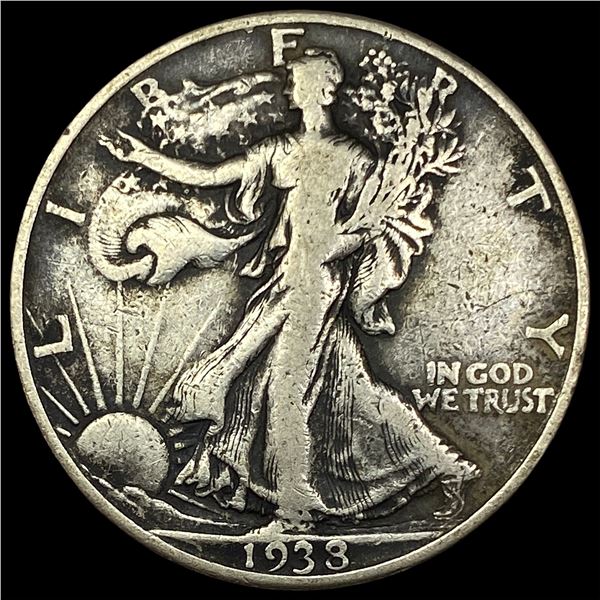 1938-D Silver Walking Liberty Half Dollar NICELY CIRCULATED