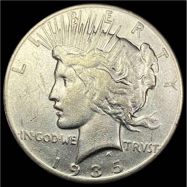 1935 Silver Peace Dollar NEARLY UNCIRCULATED