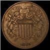 Image 1 : 1865 Copper Two-Cent Piece NEARLY UNCIRCULATED