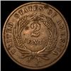 Image 2 : 1865 Copper Two-Cent Piece NEARLY UNCIRCULATED