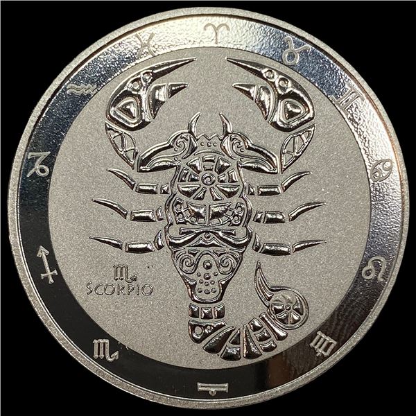 2021 Tokelau 1 oz Silver Five Dollars Scorpio GEM PROOF