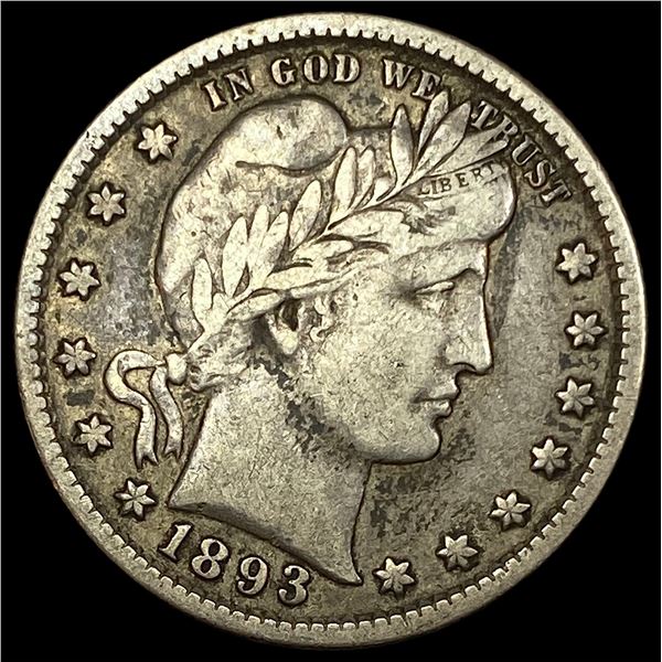 1893-S Silver Barber Quarter LIGHTLY CIRCULATED