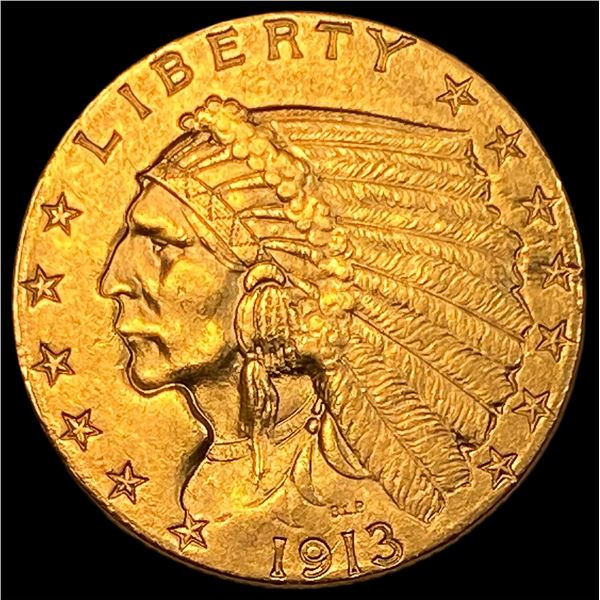 1913 Indian Head Gold $2.5 Quarter Eagle UNCIRCULATED