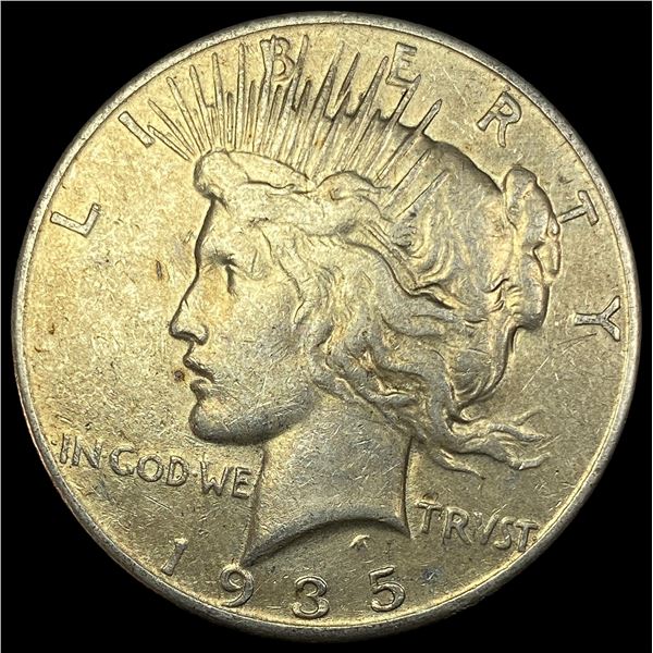 1935 Silver Peace Dollar NEARLY UNCIRCULATED