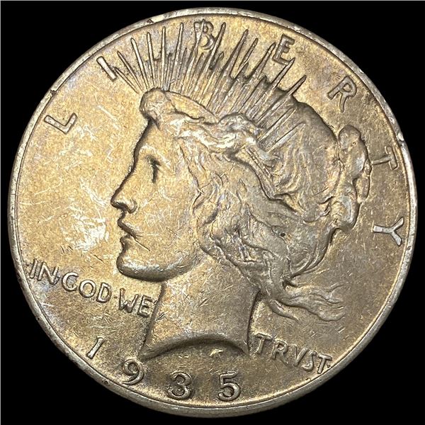 1935 Silver Peace Dollar NEARLY UNCIRCULATED