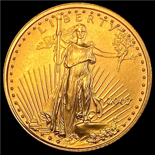 2007 1/10 oz Gold American Eagle $5 SUPERB GEM BU