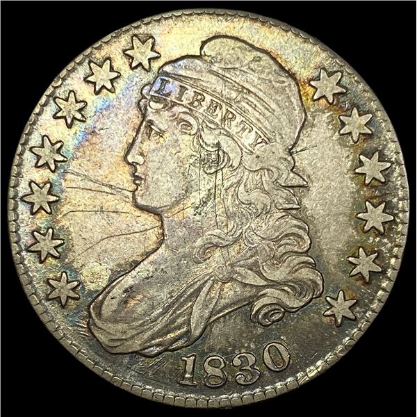 1830 Capped Bust Half Dollar LIGHTLY CIRCULATED