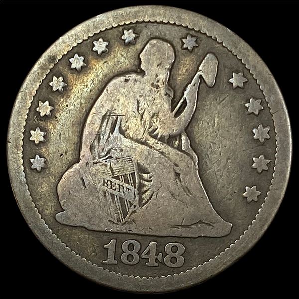 1848 Seated Liberty Quarter NICELY CIRCULATED