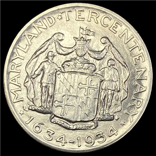 1934 Silver Maryland Tercentenary Half Dollar CHOICE BU