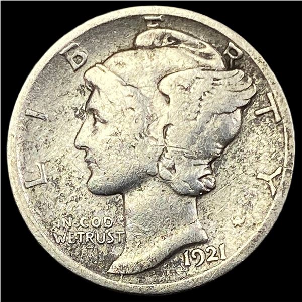 1921-D Silver Mercury Dime NICELY CIRCULATED