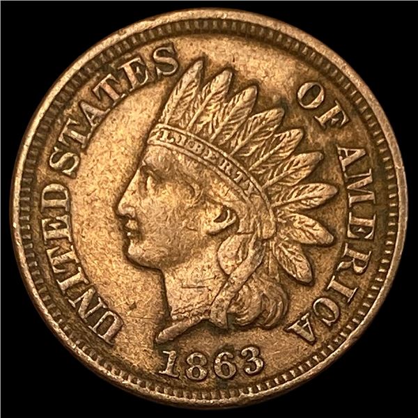 1863 Indian Head Cent NEARLY UNCIRCULATED