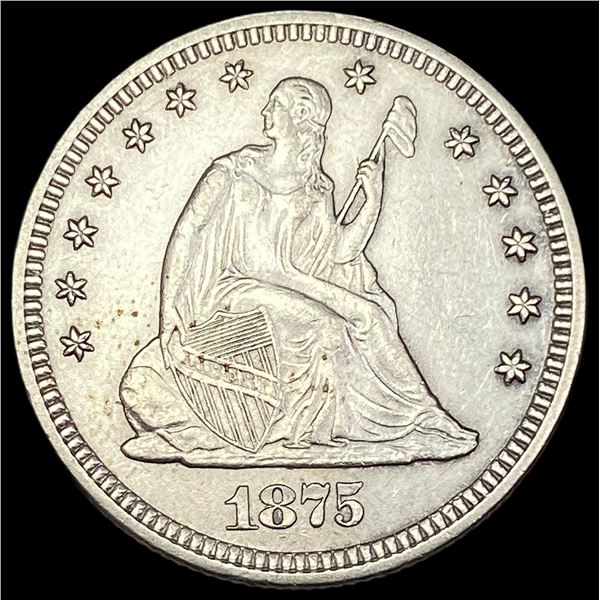 1875 Seated Liberty Quarter CLOSELY UNCIRCULATED