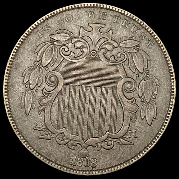 1868 Shield Nickel NEARLY UNCIRCULATED