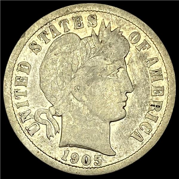 1905-O Silver Barber Dime NICELY CIRCULATED