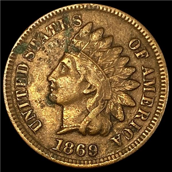 1869 Indian Head Cent NEARLY UNCIRCULATED