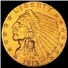 Image 1 : 1913 Indian Head Gold $2.50 Quarter Eagle UNCIRCULATED
