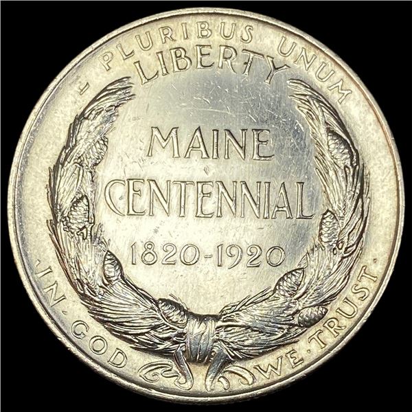 1920 Silver Maine Centennial Half Dollar UNCIRCULATED