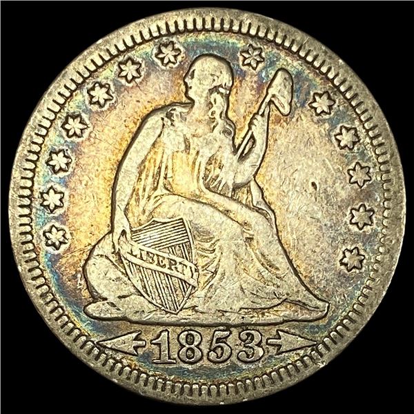 1853 Arrows Seated Liberty Quarter LIGHTLY CIRCULATED