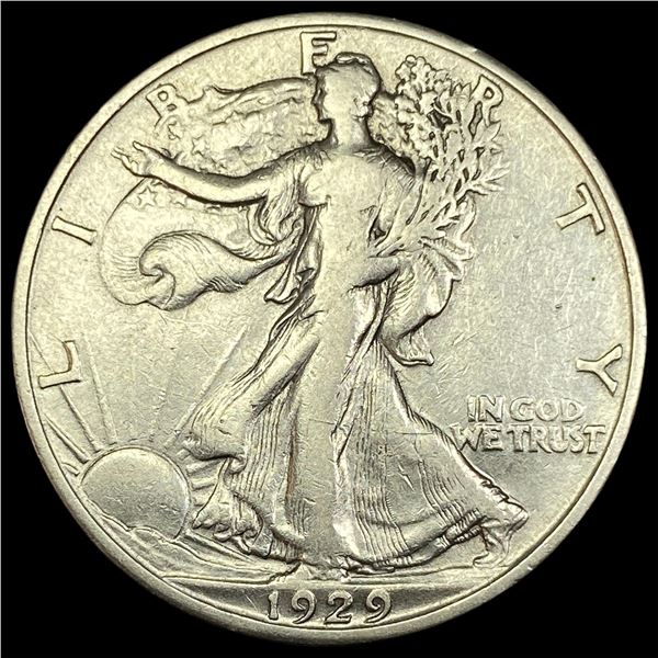 1929-D Silver Walking Liberty Half Dollar LIGHTLY CIRCULATED