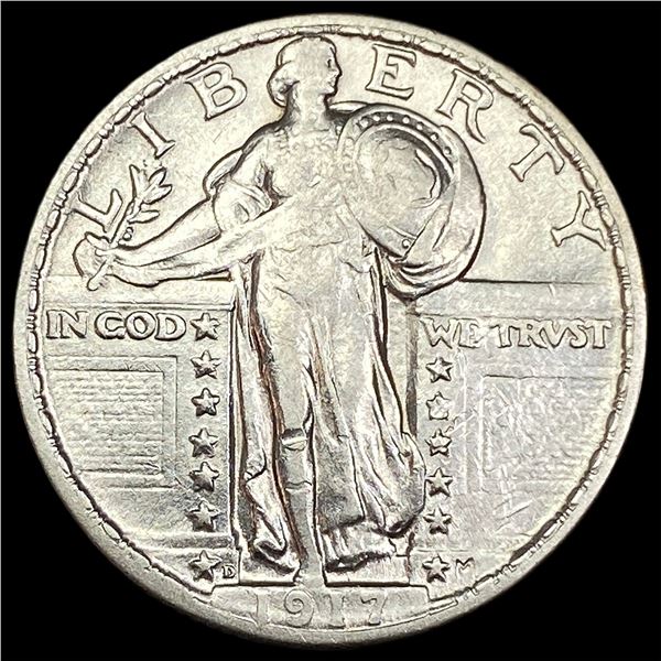 1917-D Silver Standing Liberty Quarter NEARLY UNCIRCULATED