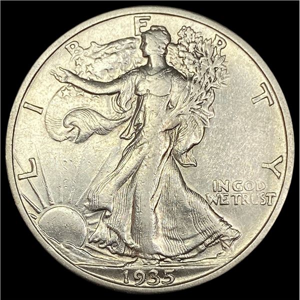 1935-S Silver Walking Liberty Half Dollar NEARLY UNCIRCULATED