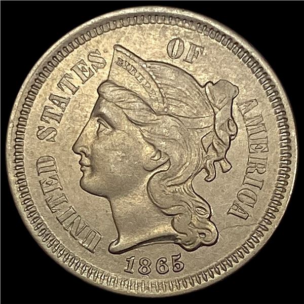 1865 Nickel Three-Cent Piece CLOSELY UNCIRCULATED