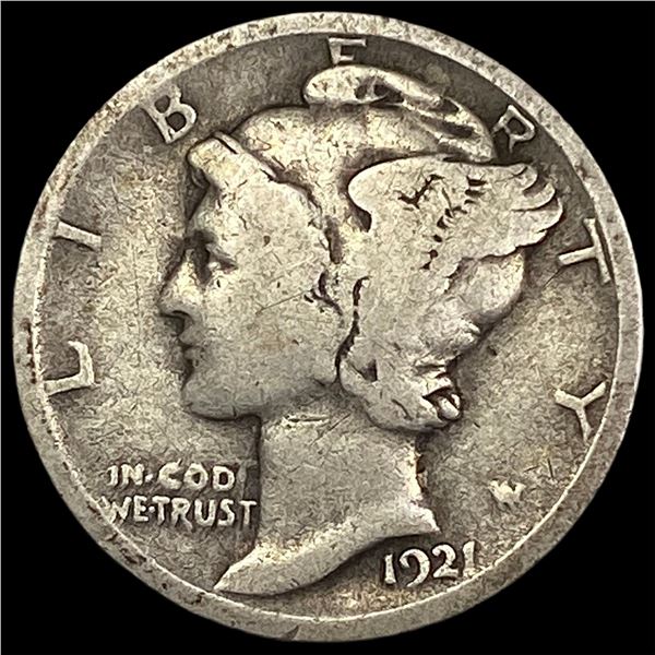 1921-S Silver Mercury Dime NICELY CIRCULATED