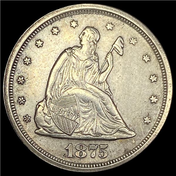1875-S Silver Twenty Cents CLOSELY UNCIRCULATED
