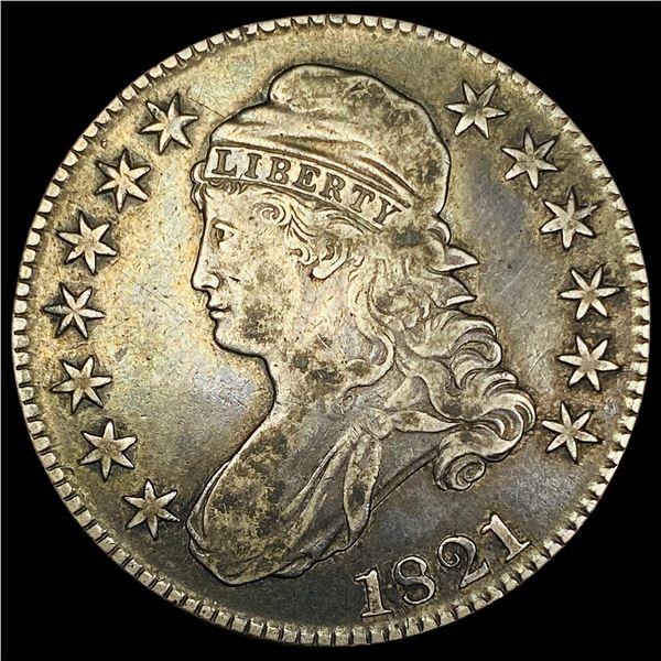 1821 Capped Bust Half Dollar NEARLY UNCIRCULATED
