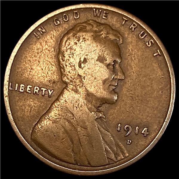 1914-D Lincoln Wheat Cent LIGHTLY CIRCULATED