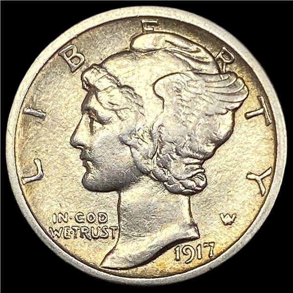 1917-D Silver Mercury Dime CLOSELY UNCIRCULATED