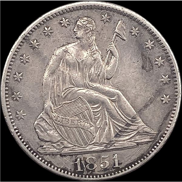 1851-O Silver Half Dollar CLOSELY UNCIRCULATED
