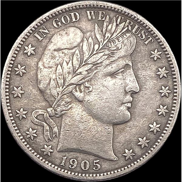 1905-S Silver Half Dollar NEARLY UNCIRCULATED