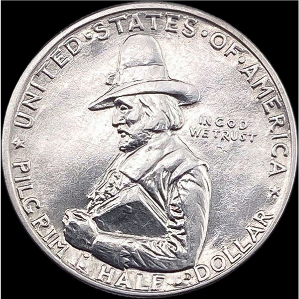 1920 Silver Pilgrim Tercentenary Half Dollar CLOSELY UNCIRCULATED
