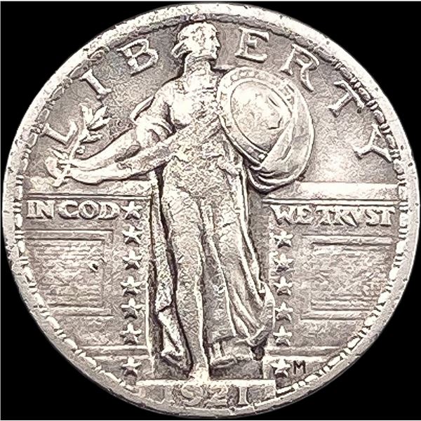 1921-S Silver Standing Liberty Quarter NEARLY UNCIRCULATED
