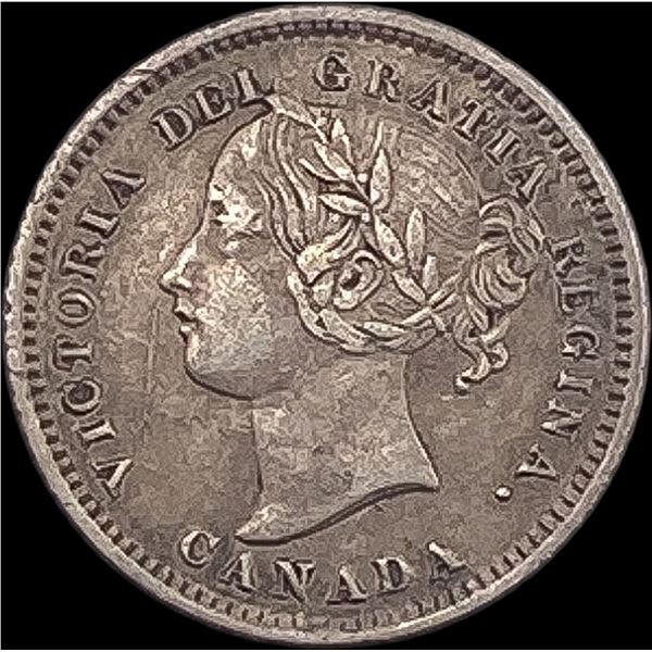 1880 Canada Silver 10 Cents NEARLY UNCIRCULATED