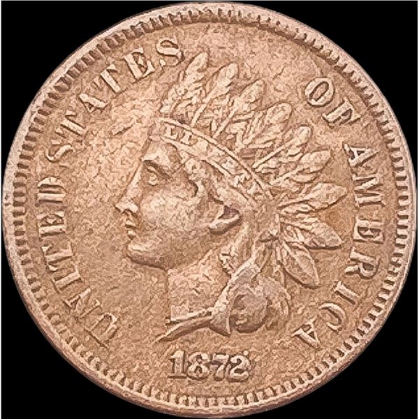 1872 Indian Head Cent NEARLY UNCIRCULATED