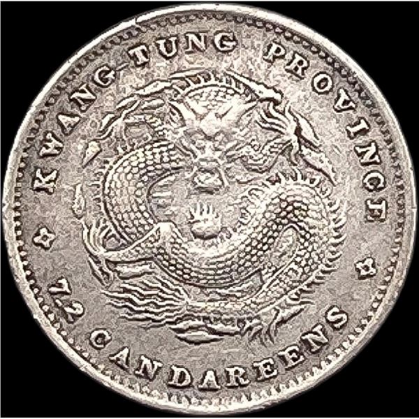 Kwang Tung Province 1/2 Candareen Silver Coin CLOSELY UNCIRCULATED