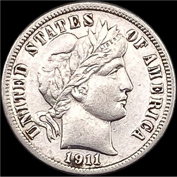 1911-D Silver Barber Dime NEARLY UNCIRCULATED