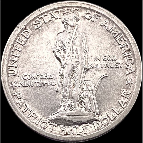 1925 Silver Lexington-Concord Half Dollar LIGHTLY CIRCULATED