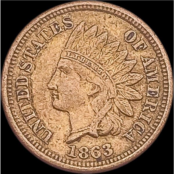 1863 Indian Head Cent CLOSELY UNCIRCULATED