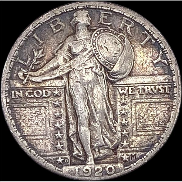1920-D Silver Standing Liberty Quarter NEARLY UNCIRCULATED
