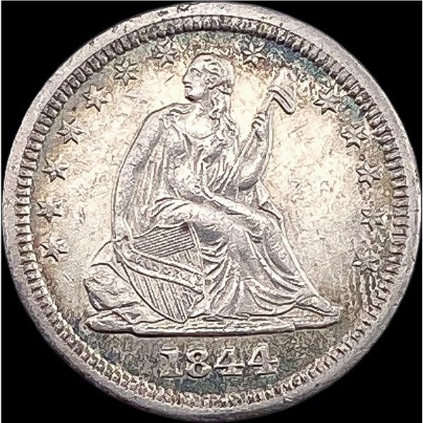 1844-O Silver Seated Liberty Quarter CLOSELY UNCIRCULATED