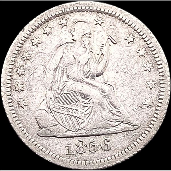 1856-O Silver Seated Liberty Quarter LIGHTLY CIRCULATED