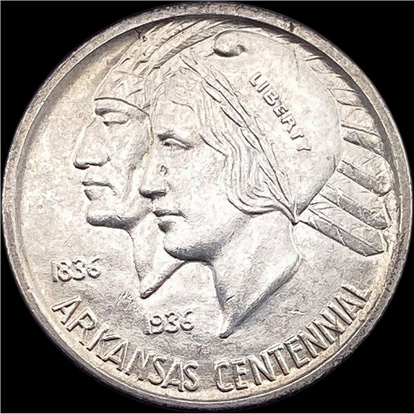 1936-S Arkansas Centennial Silver Half Dollar CHOICE BU
